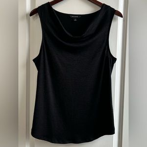Banana Republic Sleeveless Top, Cowl Neck, Black, Size Small